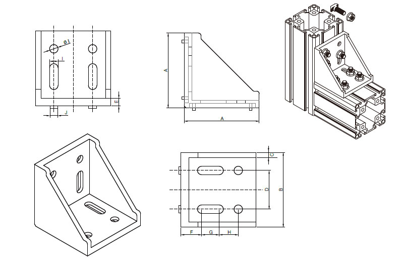 工業鋁型材角件